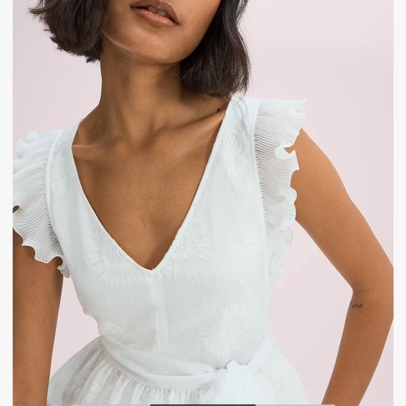 NWT Kate Spade Bloom Organza Dress White Size 12 - Picture 4 of 4